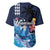 Hawaiian Honu Honi Ihu Baseball Jersey With Plumeria and Kakau Art Pattern