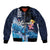 Hawaiian Honu Honi Ihu Bomber Jacket With Plumeria and Kakau Art Pattern