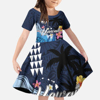 Hawaiian Honu Honi Ihu Family Matching Mermaid Dress and Hawaiian Shirt With Plumeria and Kakau Art Pattern