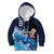 Hawaiian Honu Honi Ihu Kid Hoodie With Plumeria and Kakau Art Pattern