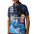 Hawaiian Honu Honi Ihu Kid Polo Shirt With Plumeria and Kakau Art Pattern