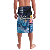 Hawaiian Honu Honi Ihu Lavalava With Plumeria and Kakau Art Pattern