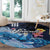 Hawaiian Honu Honi Ihu Round Carpet With Plumeria and Kakau Art Pattern