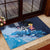 Hawaiian Honu Honi Ihu Rubber Doormat With Plumeria and Kakau Art Pattern