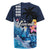 Hawaiian Honu Honi Ihu Rugby Jersey With Plumeria and Kakau Art Pattern