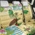 Aloha Turtle Family on The Beach Back Car Seat Cover with Hawaiian Colorful Plumeria