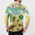 Aloha Turtle Family on The Beach Button Sweatshirt with Hawaiian Colorful Plumeria