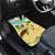 Aloha Turtle Family on The Beach Car Mats with Hawaiian Colorful Plumeria