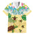 Aloha Turtle Family on The Beach Family Matching Short Sleeve Bodycon Dress and Hawaiian Shirt with Hawaiian Colorful Plumeria