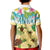 Aloha Turtle Family on The Beach Kid Polo Shirt with Hawaiian Colorful Plumeria