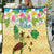 Aloha Turtle Family on The Beach Quilt with Hawaiian Colorful Plumeria