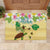 Aloha Turtle Family on The Beach Rubber Doormat with Hawaiian Colorful Plumeria