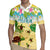 Aloha Turtle Family on The Beach Rugby Jersey with Hawaiian Colorful Plumeria