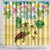 Aloha Turtle Family on The Beach Shower Curtain with Hawaiian Colorful Plumeria