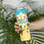 Hawaii Aloha Turtle Family on The Beach with Colorful Tropical Flowers Skinny Tumbler