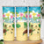 Hawaii Aloha Turtle Family on The Beach with Colorful Tropical Flowers Skinny Tumbler