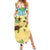 Aloha Turtle Family on The Beach Summer Maxi Dress with Hawaiian Colorful Plumeria