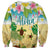 Aloha Turtle Family on The Beach Sweatshirt with Hawaiian Colorful Plumeria