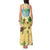 Aloha Turtle Family on The Beach Tank Maxi Dress with Hawaiian Colorful Plumeria