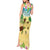 Aloha Turtle Family on The Beach Tank Maxi Dress with Hawaiian Colorful Plumeria