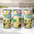 Hawaii Aloha Turtle Family on The Beach with Colorful Tropical Flowers Tumbler Cup