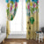 Aloha Turtle Family on The Beach Window Curtain with Hawaiian Colorful Plumeria