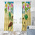 Aloha Turtle Family on The Beach Window Curtain with Hawaiian Colorful Plumeria