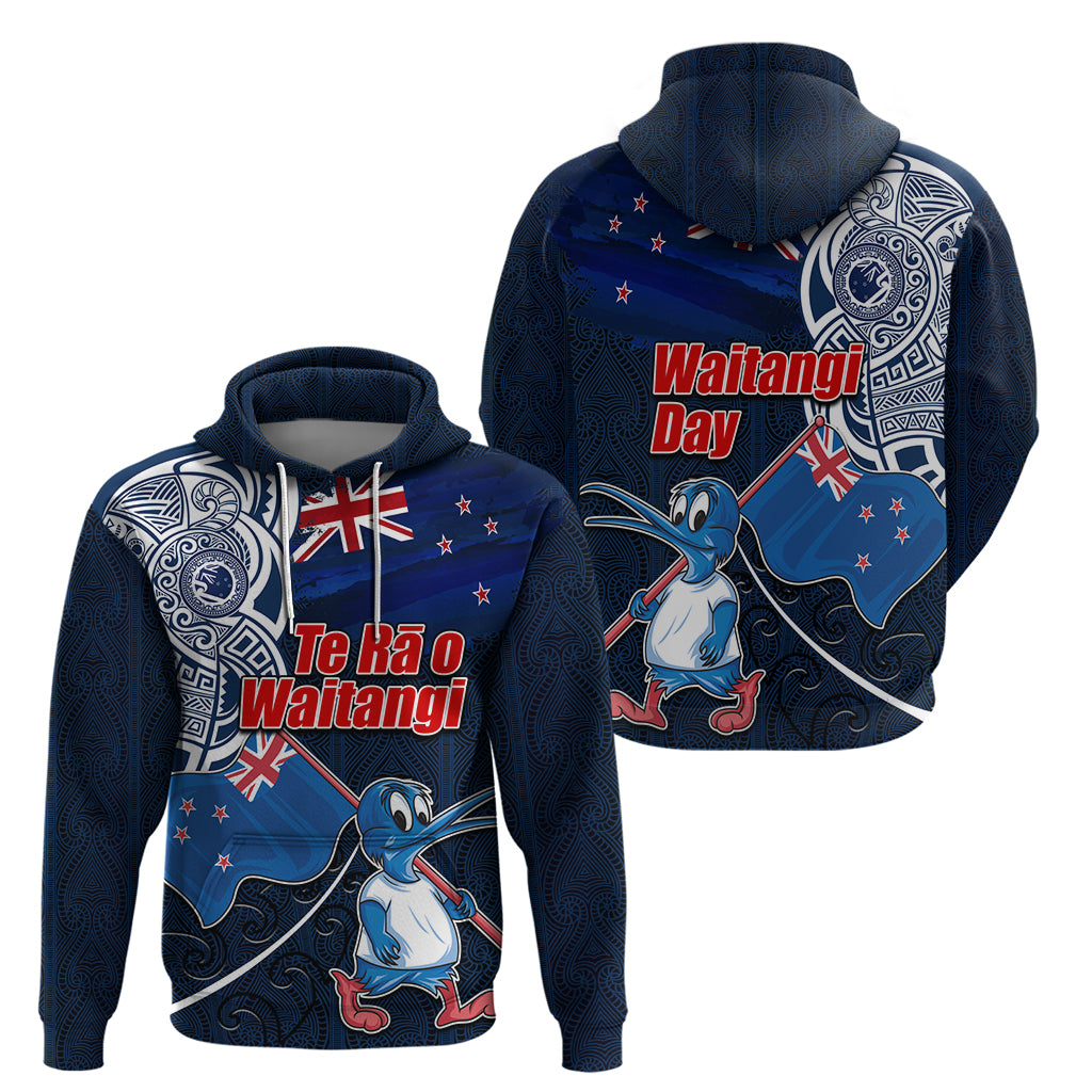 New Zealand Waitangi Zip Hoodie Te Ra O Waitangi Maori Kiwis Bird LT03 - Polynesian Pride