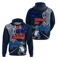 New Zealand Waitangi Zip Hoodie Te Ra O Waitangi Maori Kiwis Bird LT03 - Polynesian Pride