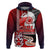 Maori Waitangi Hoodie Hei-tiki Koru with Tino Rangatiratanga Maori Flag LT03 Pullover Hoodie Red - Polynesian Pride