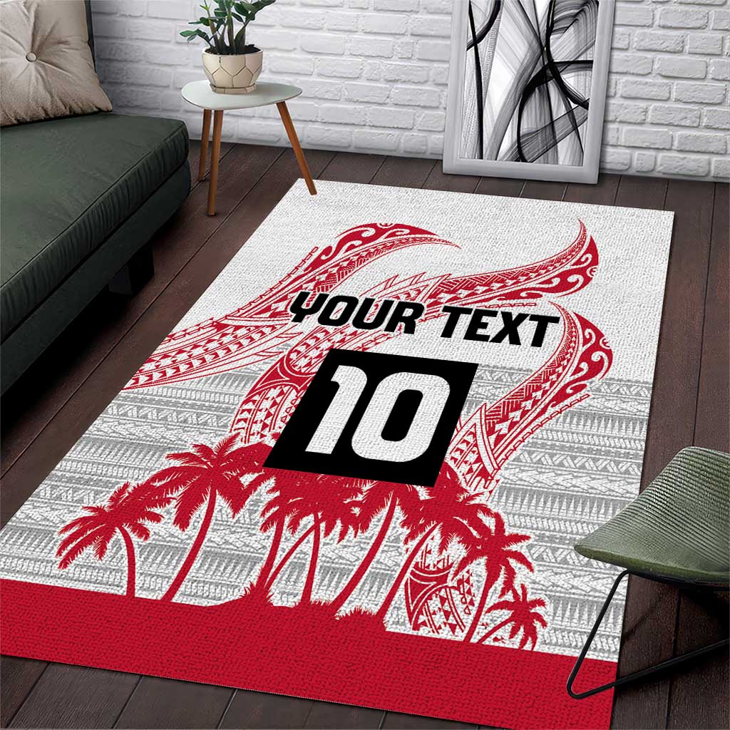 Cook Islands Marathon 2025-Pursuit in Paradise Area Rug Red Color