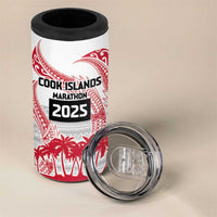 Cook Islands Marathon 2025-Pursuit in Paradise 4 in 1 Can Cooler Tumbler Red Color
