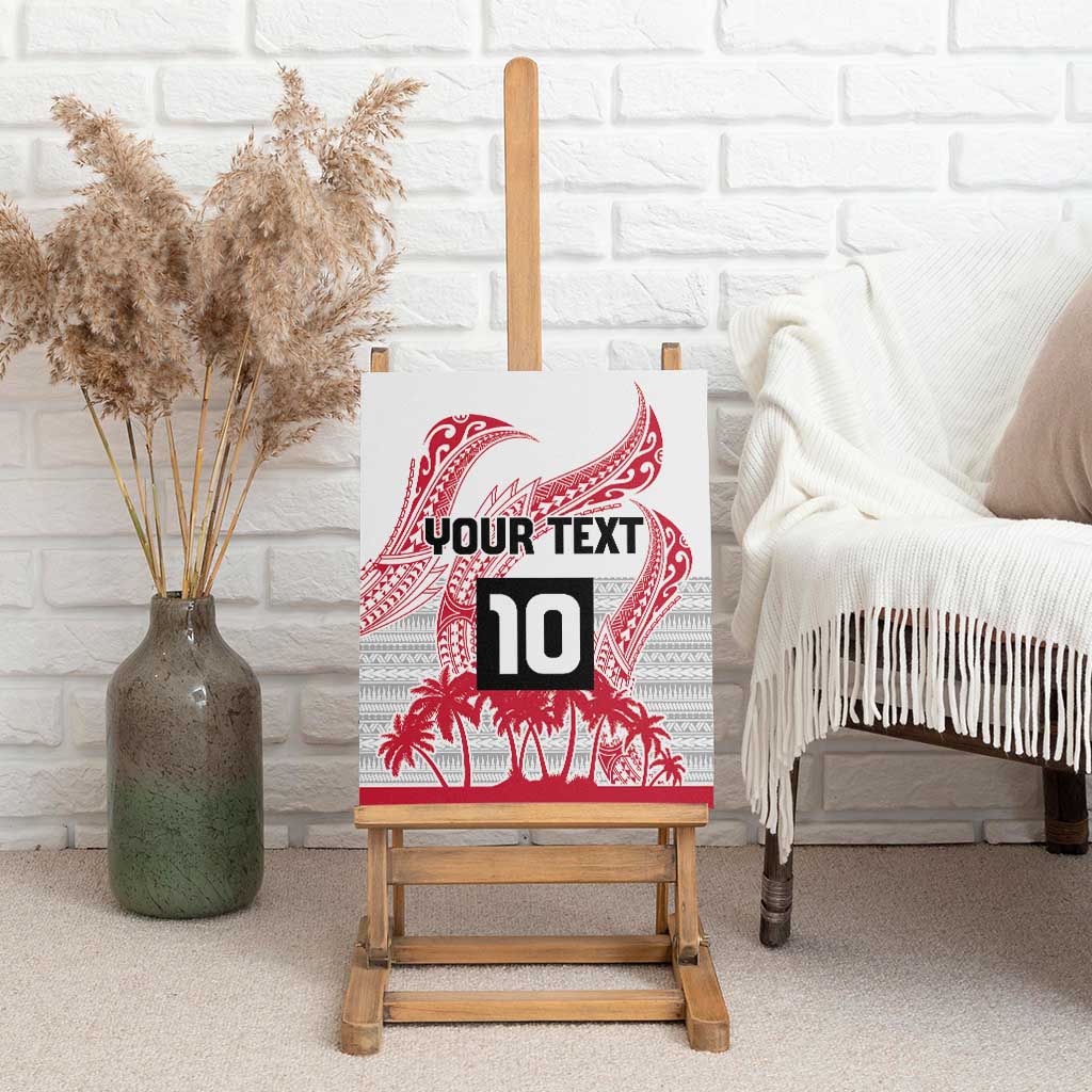 Cook Islands Marathon 2025-Pursuit in Paradise Canvas Wall Art Red Color