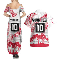 Cook Islands Marathon 2025-Pursuit in Paradise Couples Matching Summer Maxi Dress and Hawaiian Shirt Red Color LT03 - Polynesian Pride