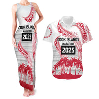 Cook Islands Marathon 2025-Pursuit in Paradise Couples Matching Tank Maxi Dress and Hawaiian Shirt Red Color LT03 Red - Polynesian Pride
