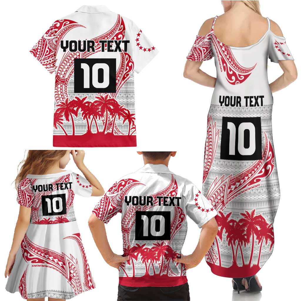Cook Islands Marathon 2025-Pursuit in Paradise Family Matching Summer Maxi Dress and Hawaiian Shirt Red Color LT03 - Polynesian Pride