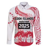 Cook Islands Marathon 2025-Pursuit in Paradise Family Matching Summer Maxi Dress and Hawaiian Shirt Red Color LT03 Dad's Shirt - Long Sleeve Red - Polynesian Pride