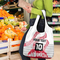 Cook Islands Marathon 2025-Pursuit in Paradise Grocery Bag Red Color
