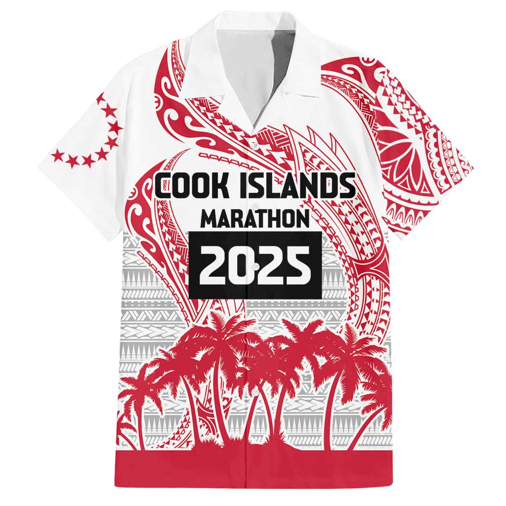 Cook Islands Marathon 2025-Pursuit in Paradise Hawaiian Shirt Red Color