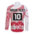 Cook Islands Marathon 2025-Pursuit in Paradise Long Sleeve Button Shirt Red Color