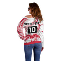 Cook Islands Marathon 2025-Pursuit in Paradise Off Shoulder Sweater Red Color LT03 - Polynesian Pride