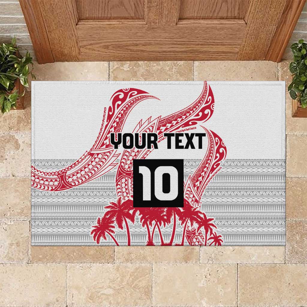 Cook Islands Marathon 2025-Pursuit in Paradise Rubber Doormat Red Color