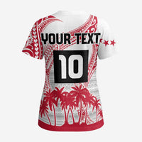 Cook Islands Marathon 2025-Pursuit in Paradise Scrub Top Red Color - Polynesian Pride