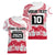 Cook Islands Marathon 2025-Pursuit in Paradise Women V-Neck T-Shirt Red Color