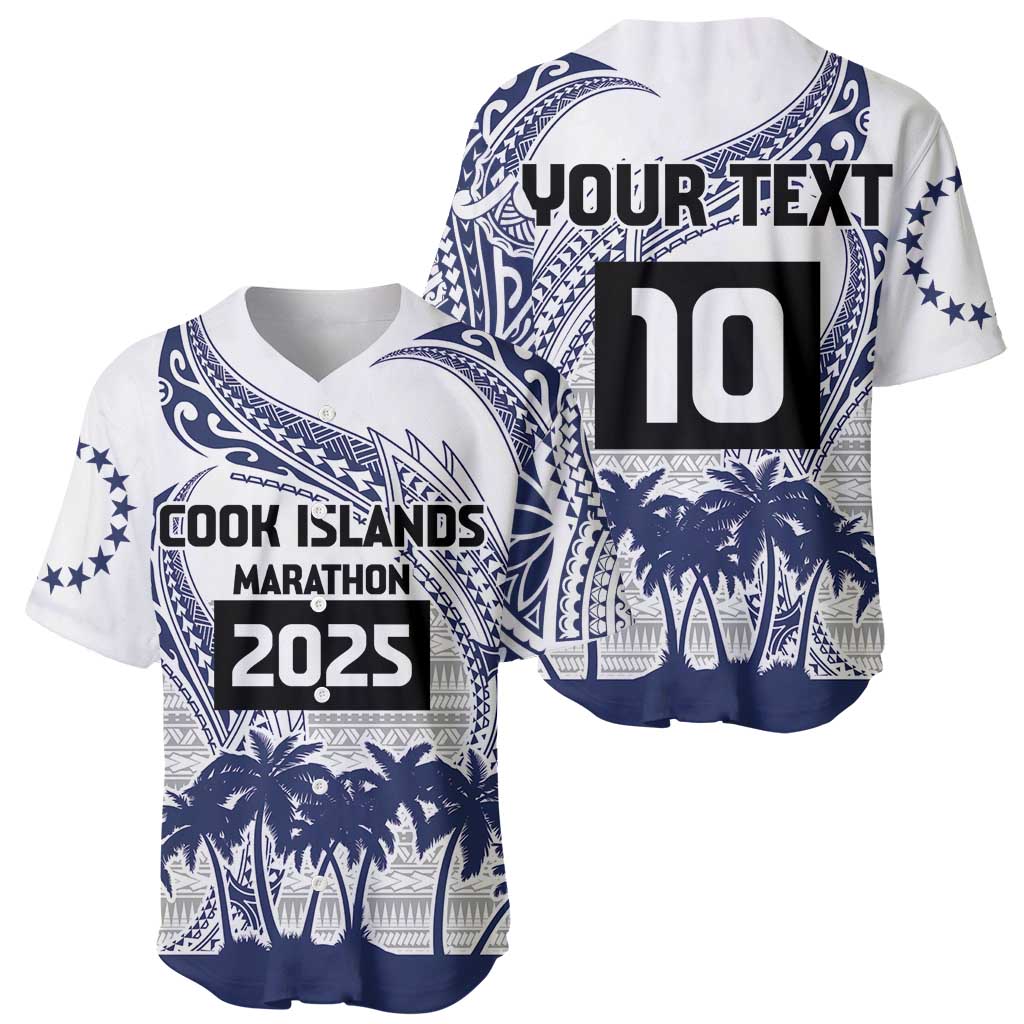 Cook Islands Marathon 2025-Pursuit in Paradise Baseball Jersey Blue Color