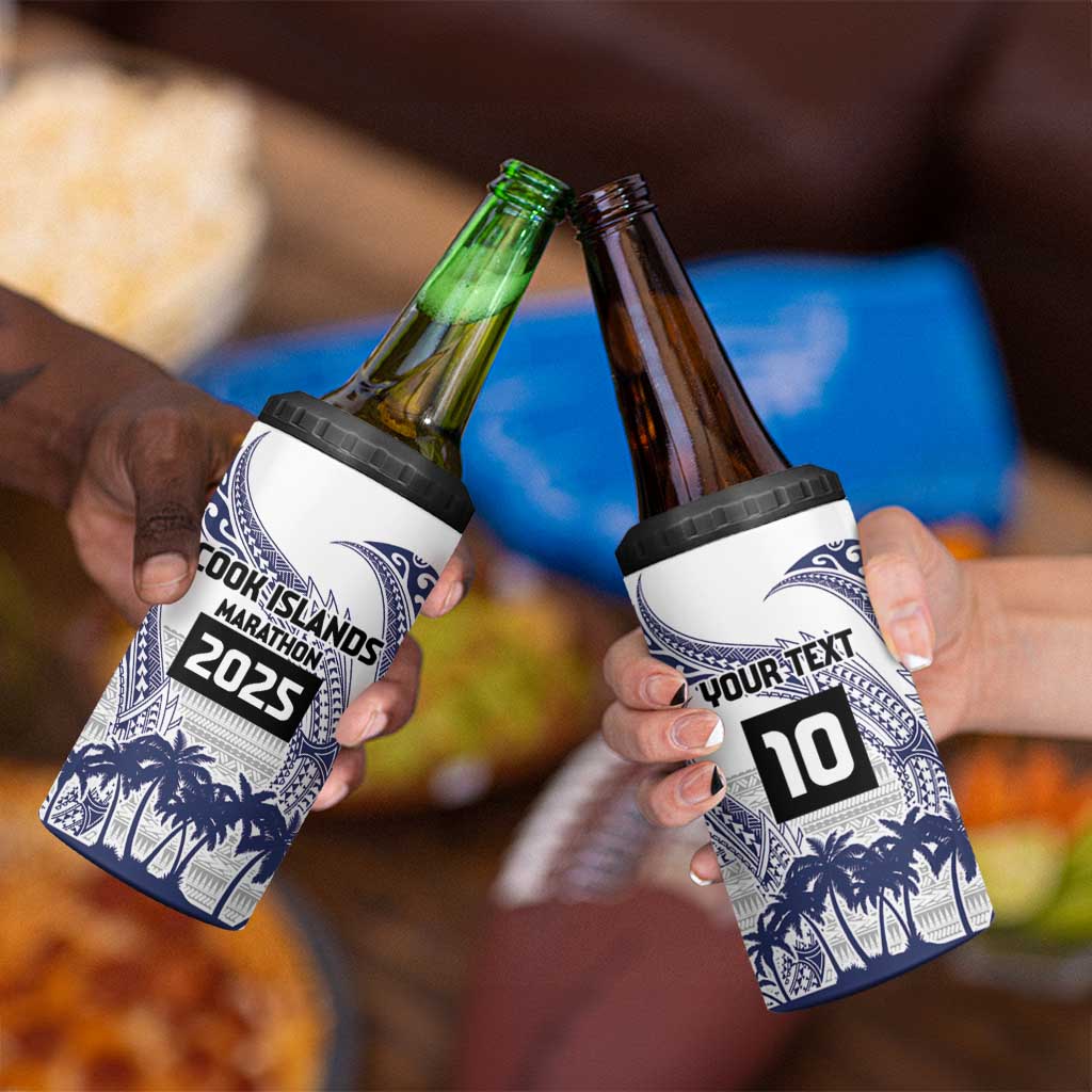 Cook Islands Marathon 2025-Pursuit in Paradise 4 in 1 Can Cooler Tumbler Blue Color