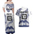 Cook Islands Marathon 2025-Pursuit in Paradise Couples Matching Off Shoulder Maxi Dress and Hawaiian Shirt Blue Color