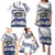 Cook Islands Marathon 2025-Pursuit in Paradise Family Matching Puletasi and Hawaiian Shirt Blue Color