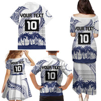 Cook Islands Marathon 2025-Pursuit in Paradise Family Matching Puletasi and Hawaiian Shirt Blue Color LT03 - Polynesian Pride