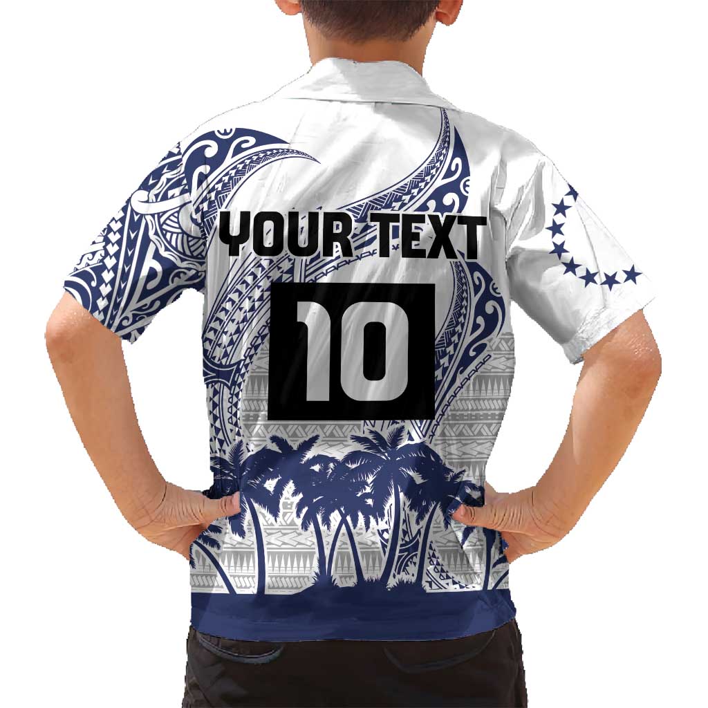 Cook Islands Marathon 2025-Pursuit in Paradise Family Matching Tank Maxi Dress and Hawaiian Shirt Blue Color